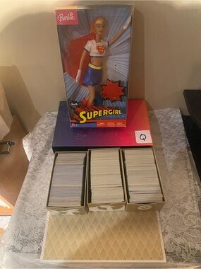 Collection of Roughly 1500 Pokémon Cards (Q) with Supergirl Barbie